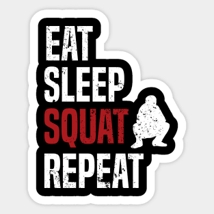 Eat Sleep Squat Repeat Slav Squat Sticker